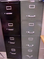 Two 4 drawer cabinets side by side