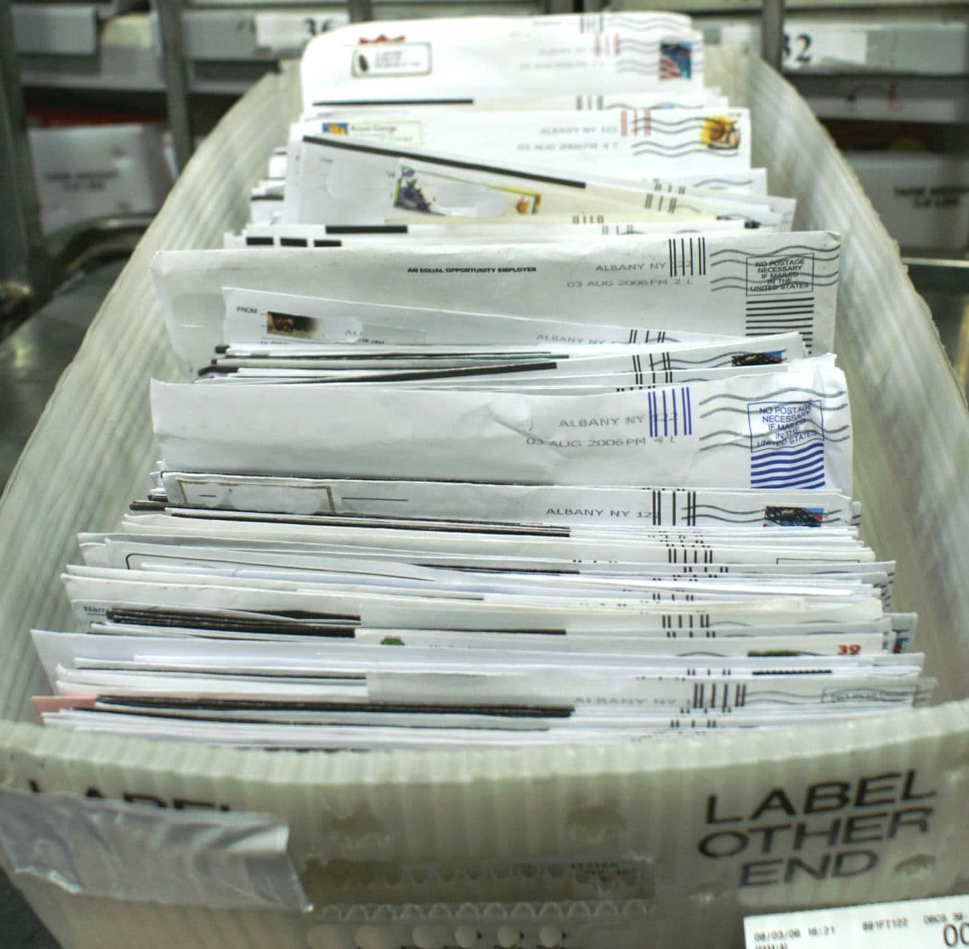 stack of mail for business