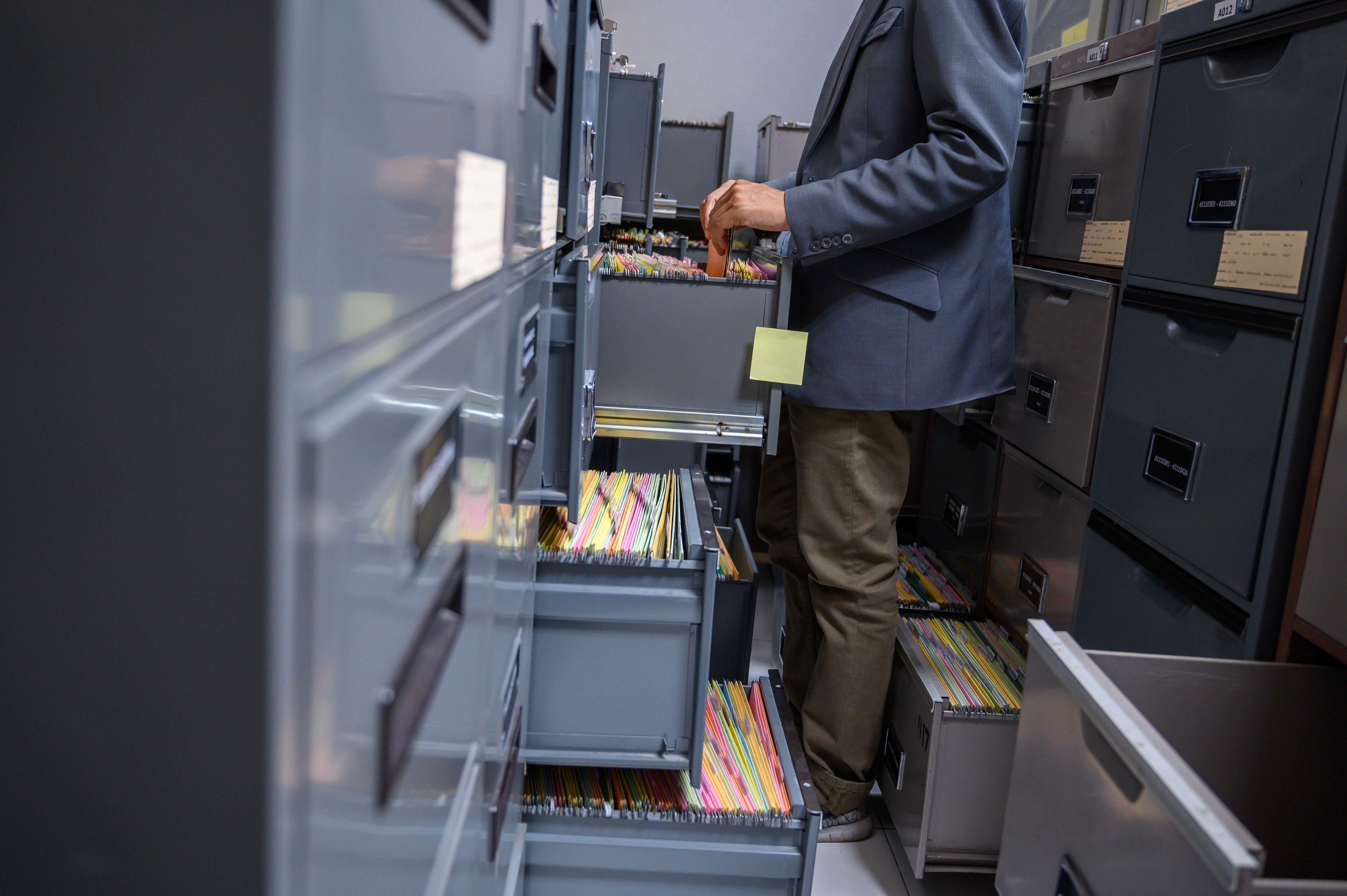 intelligent document processing eases the burden on an office worker sifting through filing cabinets